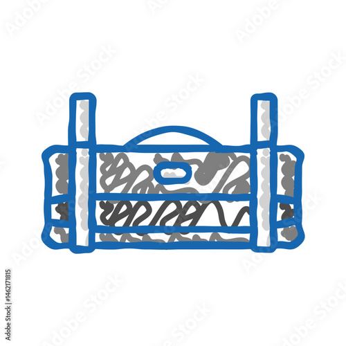 sandbag fitness tool icon doodle illustration