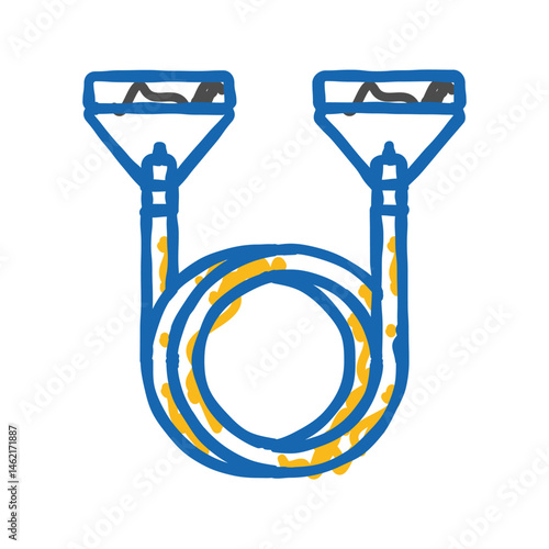 step platform fitness tool icon doodle illustration