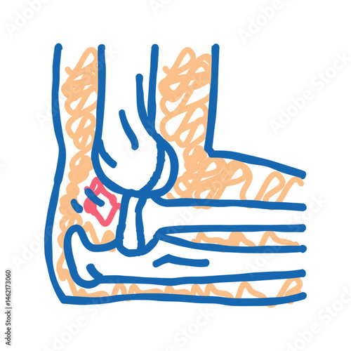 broken smartphone screen icon doodle illustration