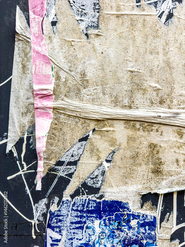 Obraz na płótnie Grunge Revival: Evocative Textural Harmony in Old Poster-Inspired Backgrounds w salonie