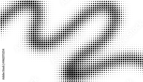 Black and white abstract halftone pattern for modern background. Made dynamic lines effect. Vector Format Illustration 