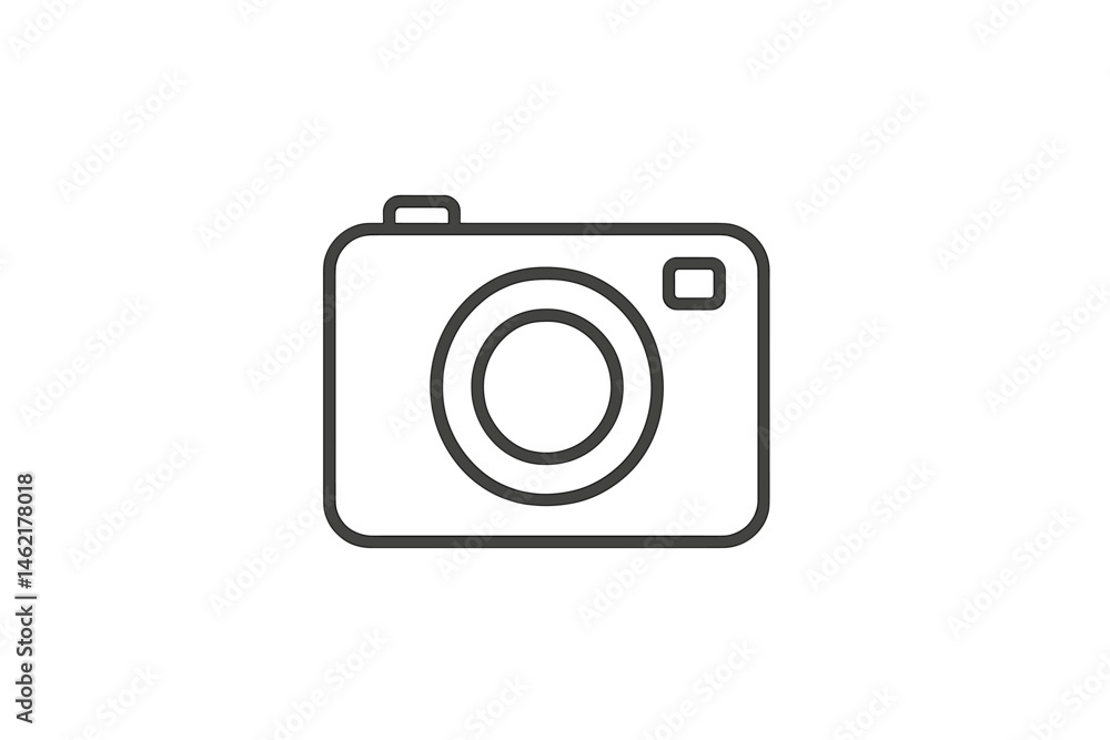 Simple vector illustration icon of a camera designed for use in digital graphics Simple vector illustration icon of a camera designed for use in digital graphics