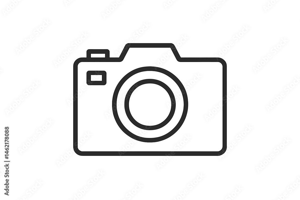 Camera icon designed as a vector illustration representing modern photography and visual storytelling Camera icon designed as a vector illustration representing modern photography and visual storytelling