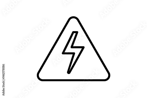Vector illustration of a warning sign indicating electrical hazard with a lightning bolt symbol Free Download Vector illustration of a warning sign indicating electrical hazard with a lightning bolt symbol - GFXLoad