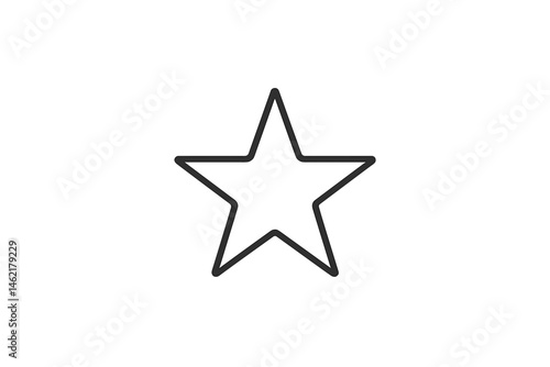 Stylish vector illustration of a simple star icon designed for modern digital projects and graphic elements