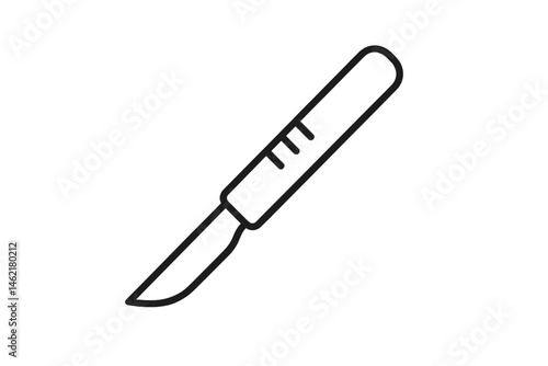 Vector illustration of a surgical scalpel icon designed for medical graphics and healthcare-related projects