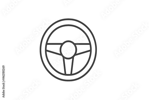 Steering wheel vector illustration icon design used for automotive graphics and user interfaces