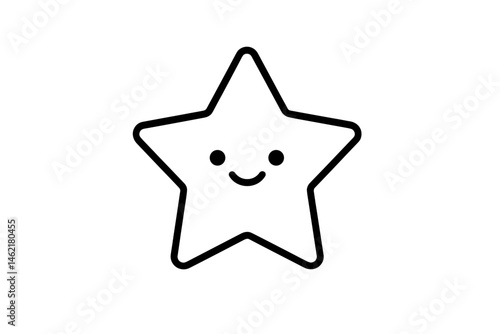 Cute smiling star vector illustration ideal for children's designs and educational materials