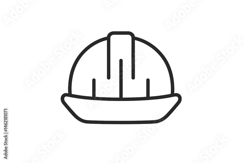 Vector illustration of a construction hard hat symbolizing safety in the workplace for builders and contractors