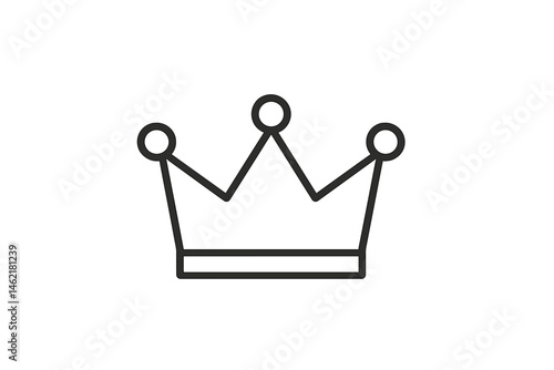 Crown icon design suitable for various applications in vector illustration style
