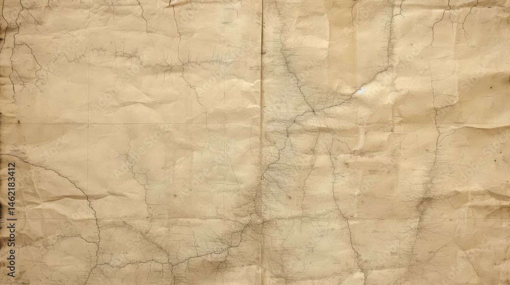 Obraz premium yellowed paper texture folded