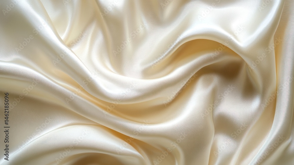 Fototapeta premium Creamy satin fabric folds