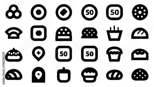 Elegant set of conceptual vector icons in flat linear design ideal for professional branding marketing materials digital interfaces and UI design