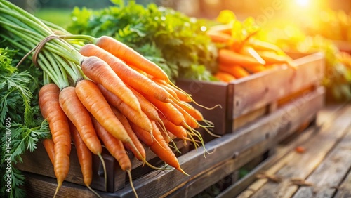 Fresh Orange Carrots in Black Crate at Farmers Market - Abundant Harvest