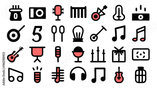Set of Conceptual Icons in Flat Line Style - Premium Vector Icons for Graphic Artists