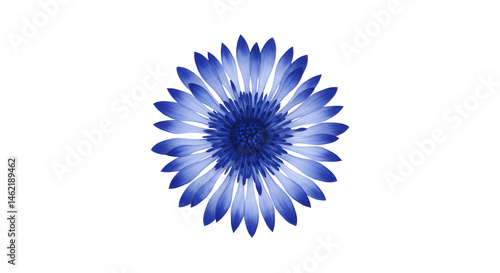 Blue Geometric Flower Pattern