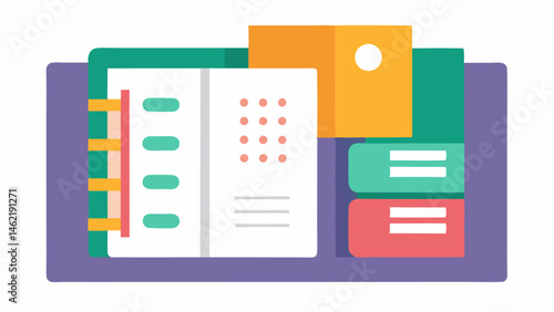 Inclusive Curriculum An open curriculum binder with tabs labeled for Braille large print and audio resources promoting diverse learning materials.
