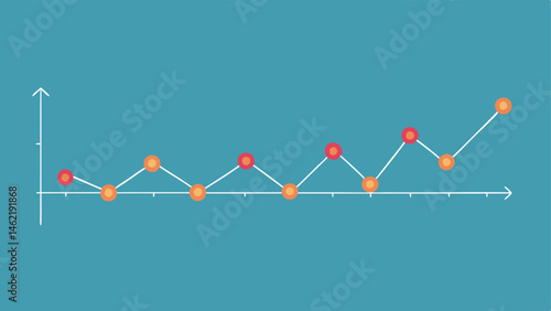 Glucose Fluctuation Line Graph A simple line graph that fluctuates over days to show glucose level trends with points marked for meals and medications taken.