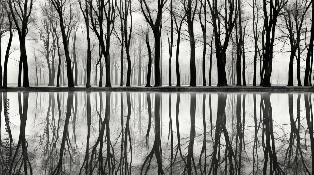 Obraz premium bare tree black and white