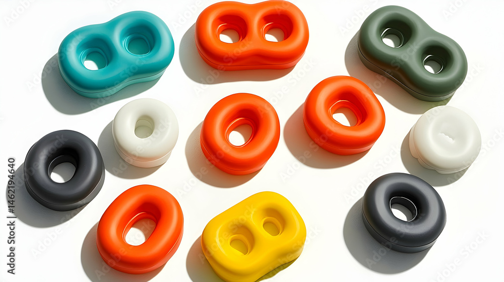 Fototapeta premium Colorful climbing equipment rings