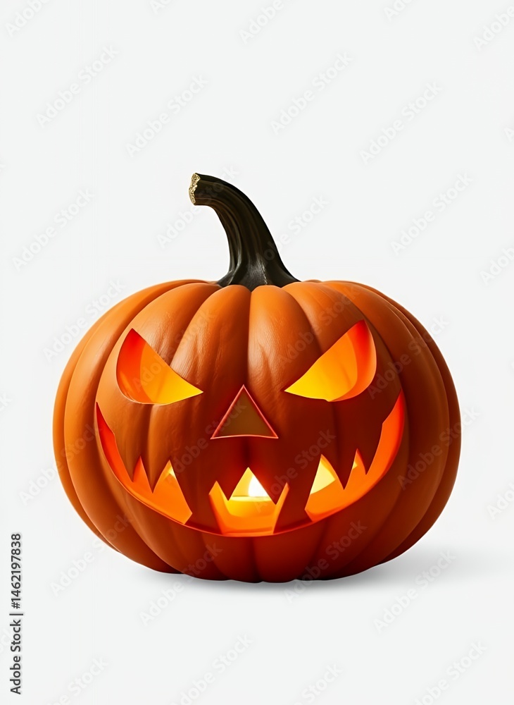 Fototapeta premium Halloween Decoration - Pumpkin with Spooky Design