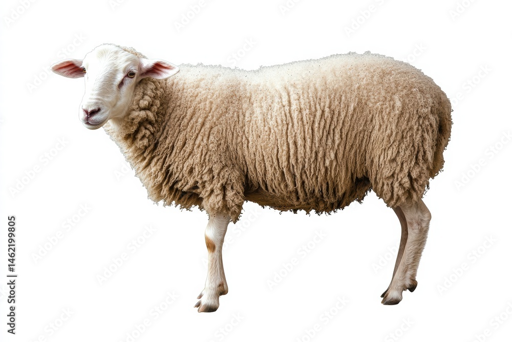 Fototapeta premium sheep on clean white background