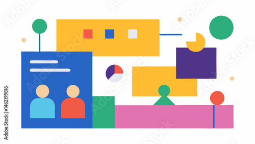 Interactive Art Wall A large wall with different textures and colors where participants can engage and create by adding their own elements symbolizing community collaboration.