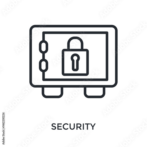 Security Icon Outline Style. Vector Illustration For Graphic Design