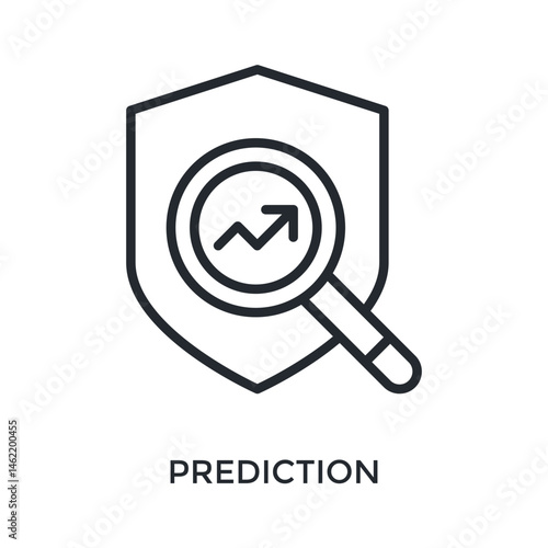 Prediction Icon Outline Style. Vector Illustration For Graphic Design