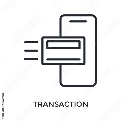 Transaction Icon Outline Style. Vector Illustration For Graphic Design