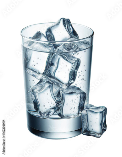 clear glass with ice cube