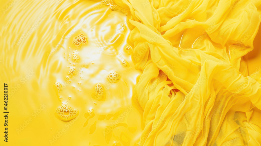 wet yellow fabric texture