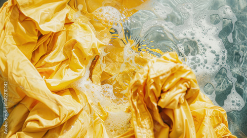 wet yellow fabric texture