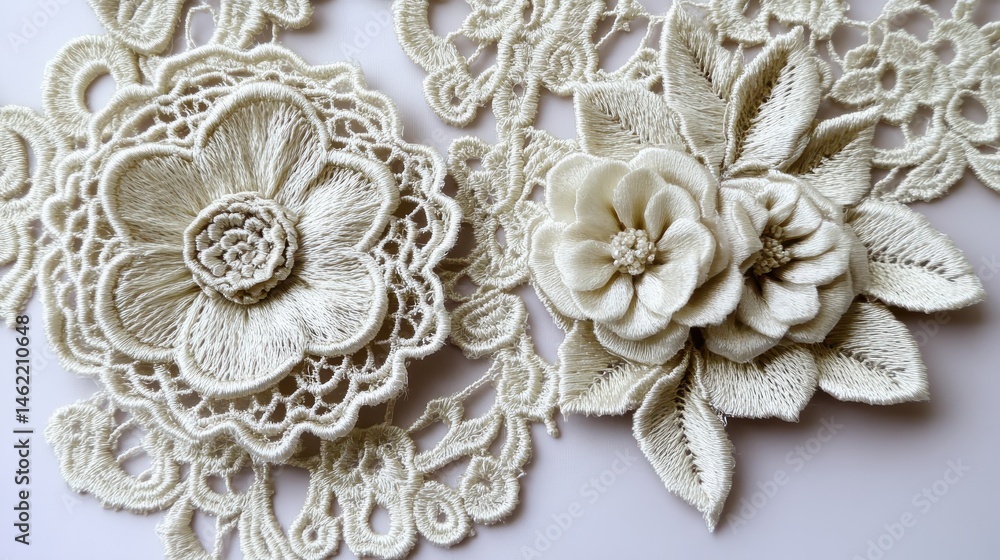 Obraz premium Delicate, intricate lace floral embellishments.