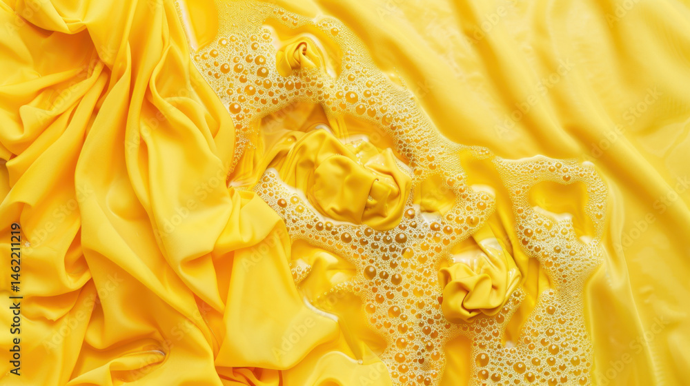 wet yellow fabric texture
