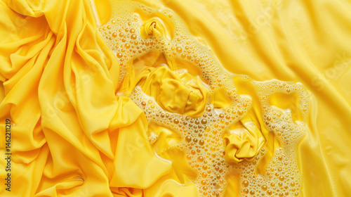 Obraz na płótnie wet yellow fabric texture w salonie