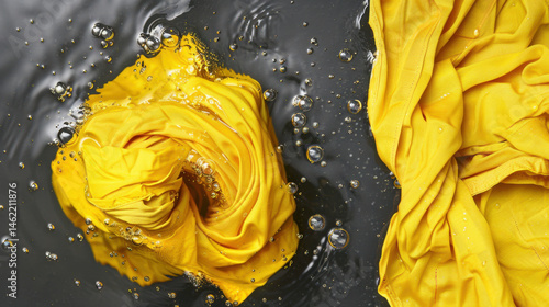 Obraz na płótnie wet yellow fabric texture w salonie