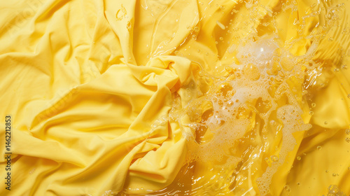 Obraz na płótnie wet yellow fabric texture w salonie