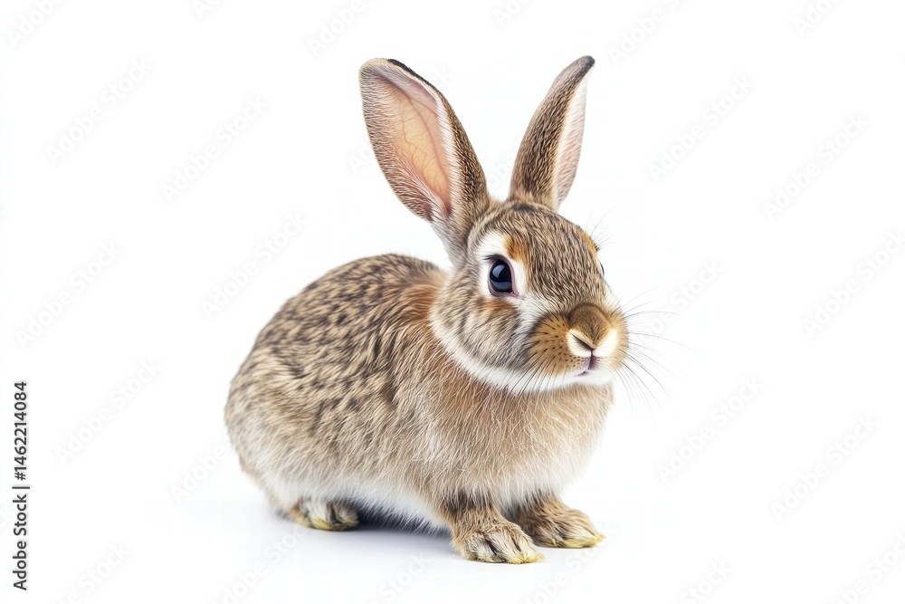 Ultra-realistic rabbit isolated on white Ultra-realistic rabbit isolated on white