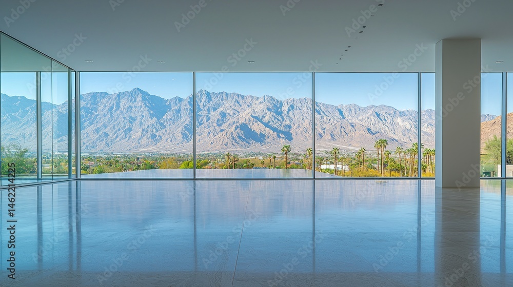 Naklejka premium Vast open space with mountain views