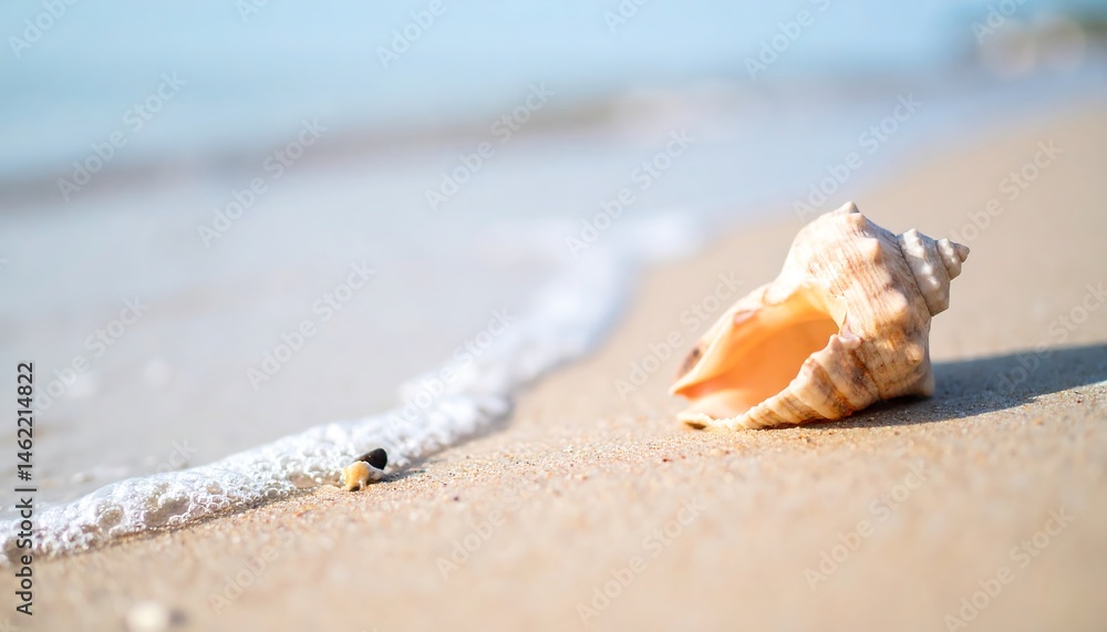 Sea shell at the sand shore summer beach Sea shell at the sand shore summer beach