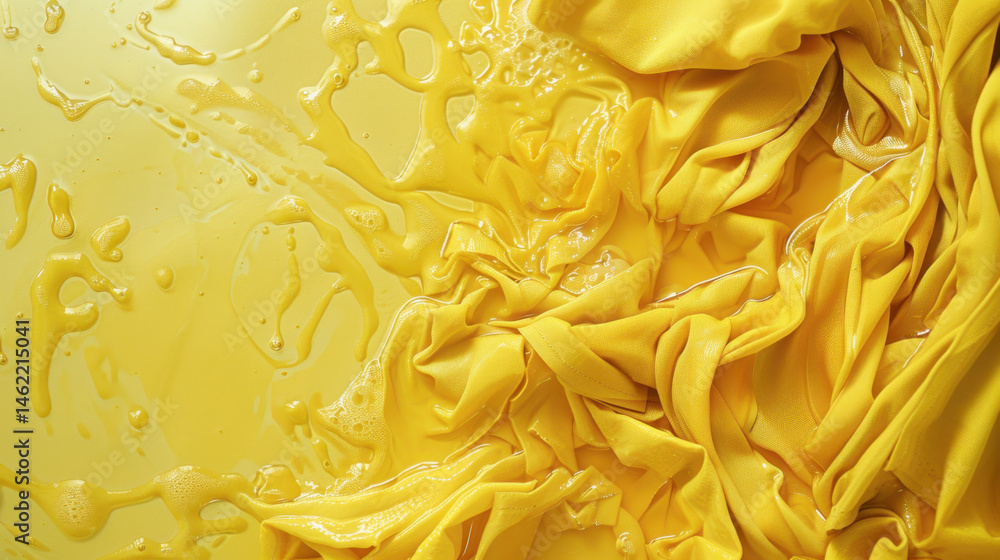 wet yellow fabric texture