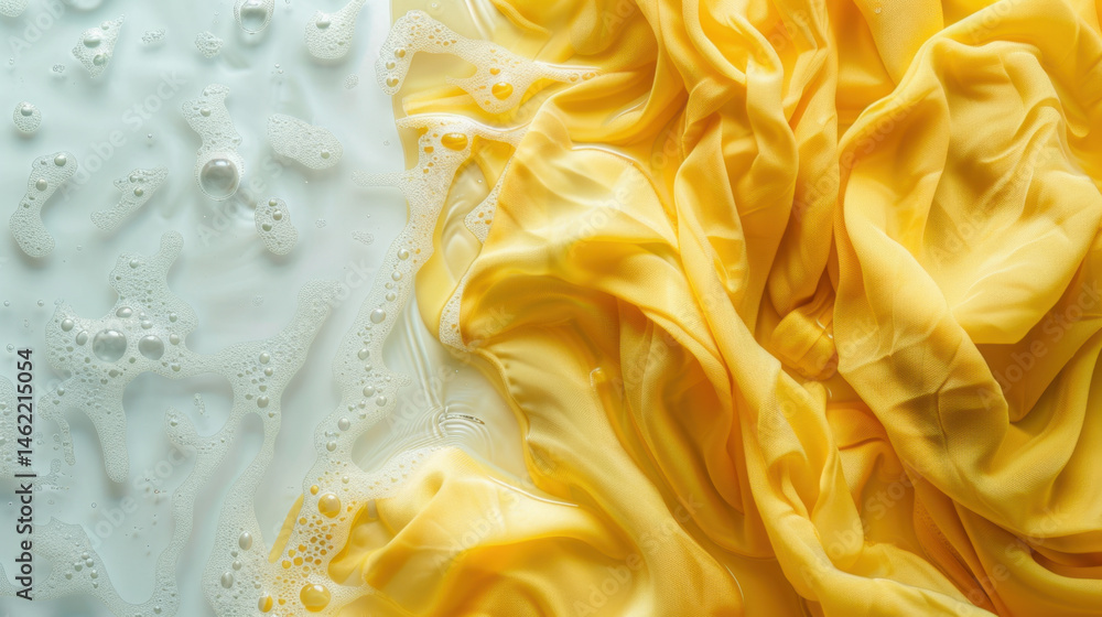 wet yellow fabric texture