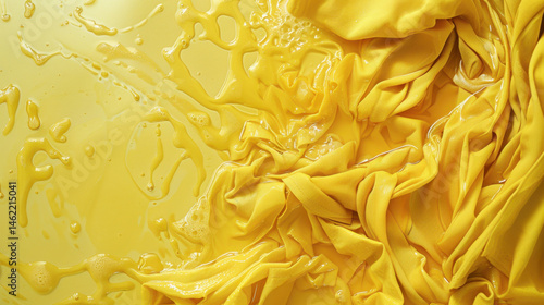 Obraz na płótnie wet yellow fabric texture w salonie
