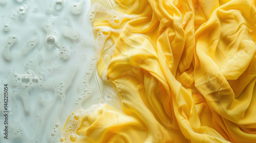 wet yellow fabric texture
