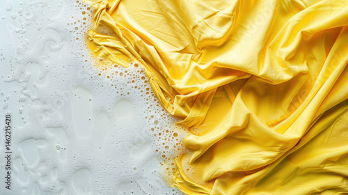 wet yellow fabric texture