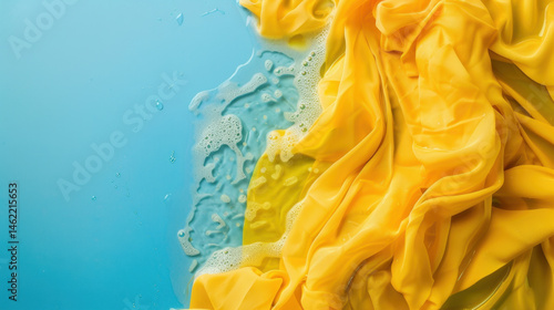 Obraz na płótnie wet yellow fabric texture w salonie