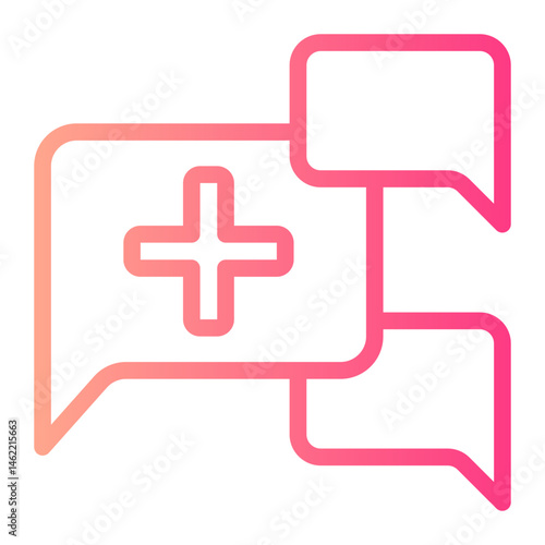 medical assistance gradient icon