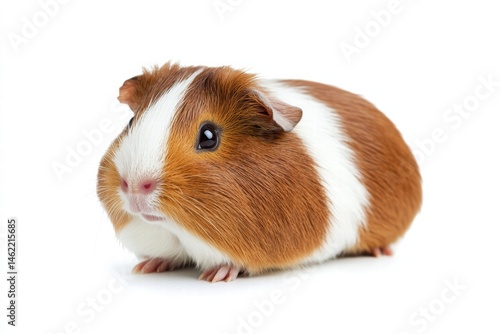 Wallpaper Mural Adorable guinea pig on white background, ultra-realistic and cute Torontodigital.ca
