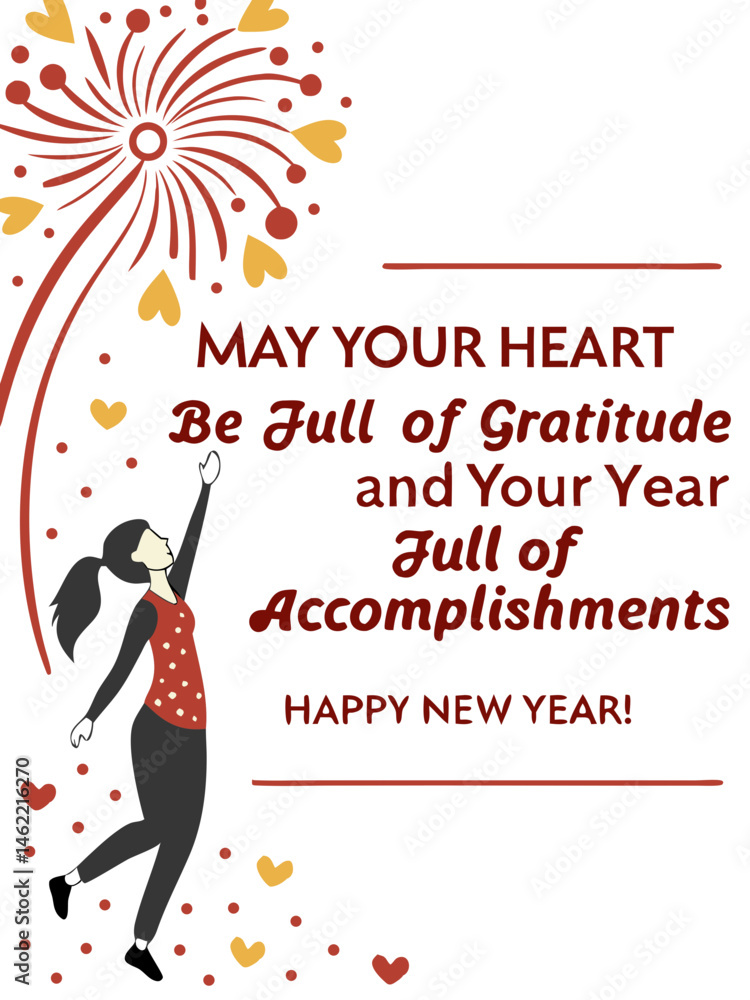 Happy New Year Celebration with Inspiring Words, Embracing Challenges and Welcoming the New Year with Open Arms Happy New Year Celebration with Inspiring Words, Embracing Challenges and Welcoming the New Year with Open Arms